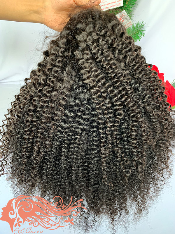 Csqueen 9A Kinky Curly U part wig 100% human hair wigs 200%density - Click Image to Close